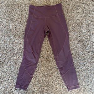 Athleta 7/8 tights with mesh detail